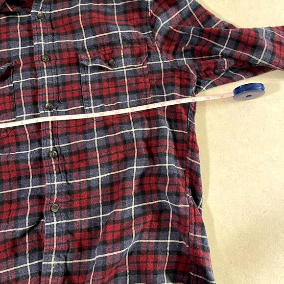 Goodfellow & Co Men's Plaid Flannel Shirt Size Medium Red, Blue, White - Picture 6 of 7